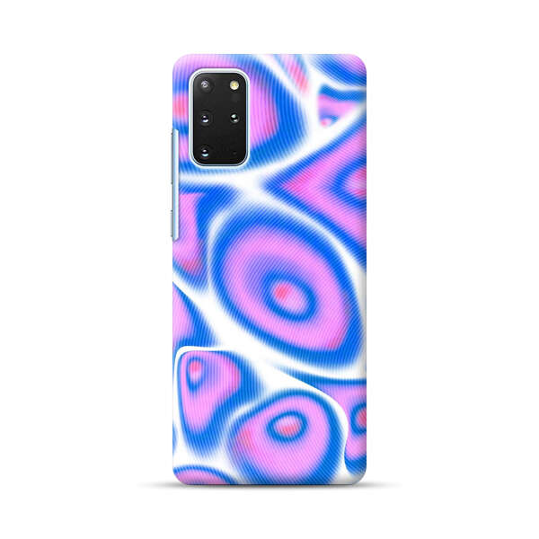 Vibrant Abstract Pink and Blue Swirl Pattern Samsung Galaxy S20 Plus (5G) Hard Case