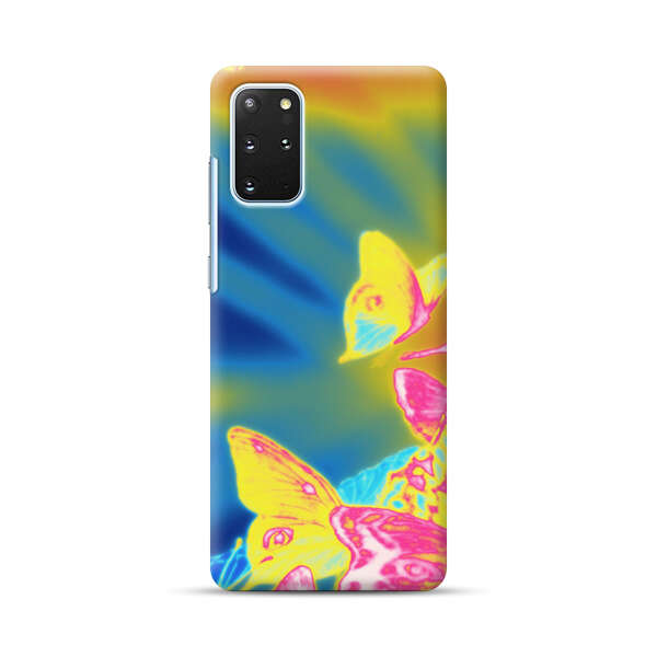 Vibrant Colorful Neon Butterflies Abstract Samsung Galaxy S20 Plus (5G) Hard Case
