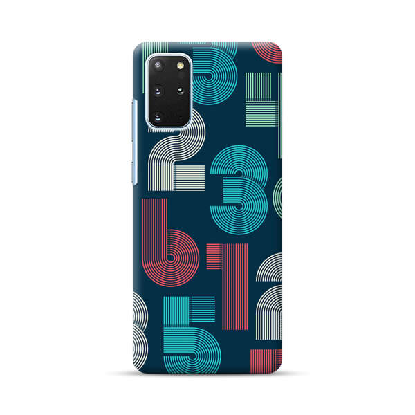 Vibrant Seamless Pattern of Colorful Stylized Numbers Samsung Galaxy S20 Plus (5G) Hard Case