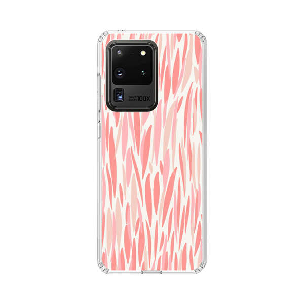 Abstract Coral Wavy Lines Pattern Samsung Galaxy S20 Ultra 5G Case