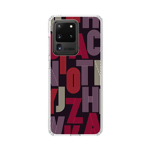 Abstract Letters Pattern Samsung Galaxy S20 Ultra 5G Case