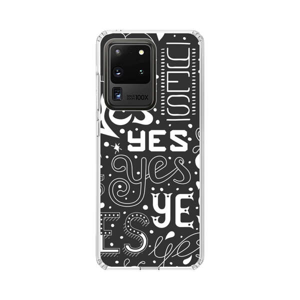 Bold Playful Typography Yes Pattern Samsung Galaxy S20 Ultra 5G Case