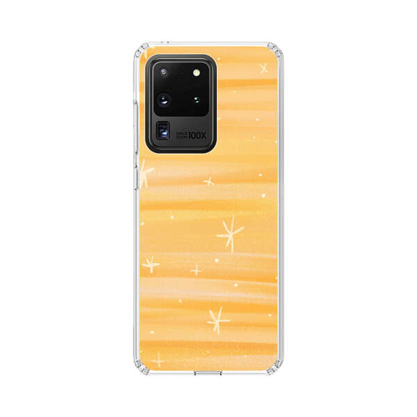 Bright Orange Star Pattern Samsung Galaxy S20 Ultra 5G Case