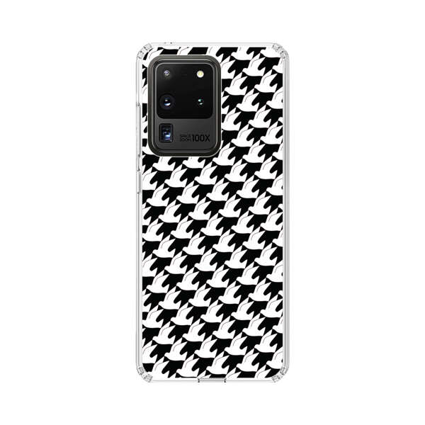 Classic Black and White Houndstooth Pattern Samsung Galaxy S20 Ultra 5G Case