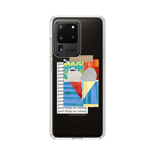 Colorful Abstract Collage with Geometric Shapes Samsung Galaxy S20 Ultra 5G Case