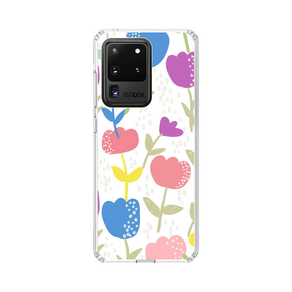 Colorful Tulip Floral Pattern Samsung Galaxy S20 Ultra 5G Case