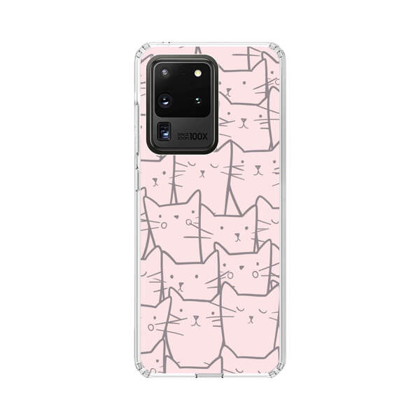 Cute Hand Drawn Cat Pattern Samsung Galaxy S20 Ultra 5G Case