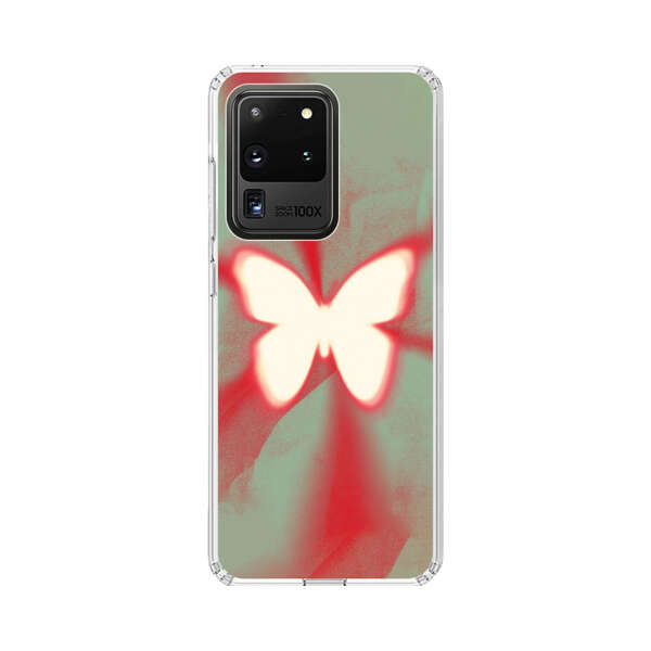 Glowing White Butterfly Abstract Radiant Design Samsung Galaxy S20 Ultra 5G Case