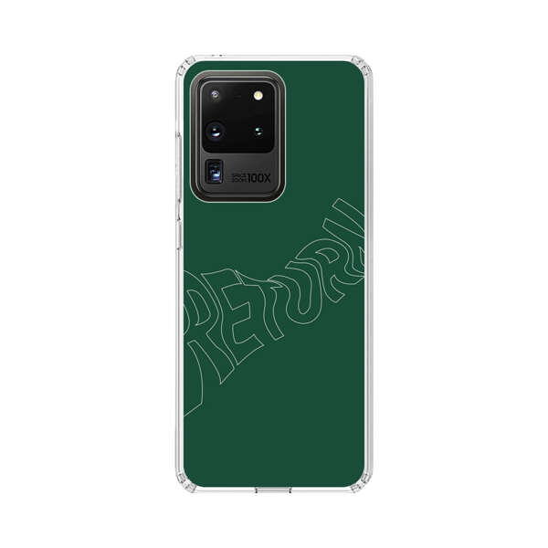 Minimalist Green Wavy Return Text Samsung Galaxy S20 Ultra 5G Case