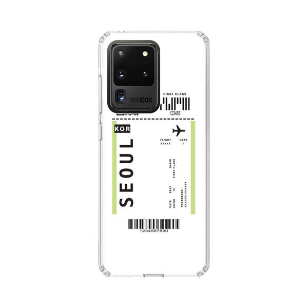 Minimalist Seoul Boarding Pass Samsung Galaxy S20 Ultra 5G Case