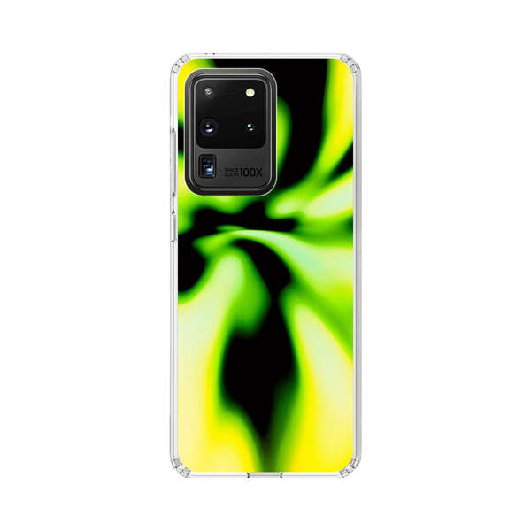Vibrant Abstract Green and Yellow Swirl Samsung Galaxy S20 Ultra 5G Case