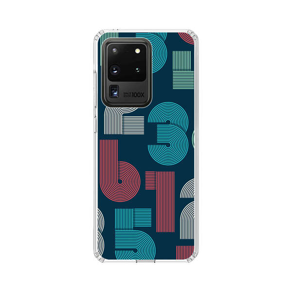Vibrant Seamless Pattern of Colorful Stylized Numbers Samsung Galaxy S20 Ultra 5G Case