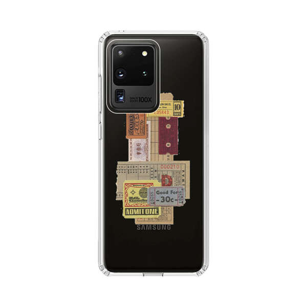 Vintage Admission and Raffle Tickets Collage Samsung Galaxy S20 Ultra 5G Case