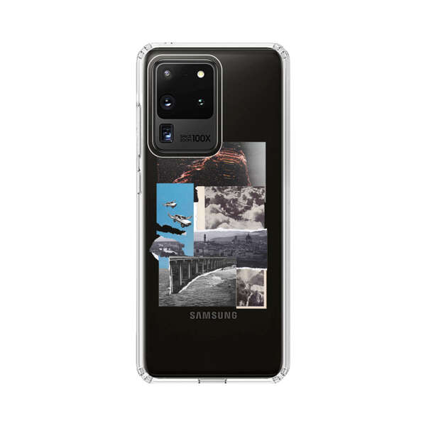 Vintage Collage with Aviation, Bridge, and Cityscape Samsung Galaxy S20 Ultra 5G Case