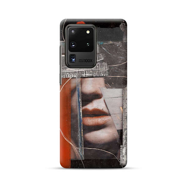 Abstract Collage Close Up Face Samsung Galaxy S20 Ultra 5G Hard Case