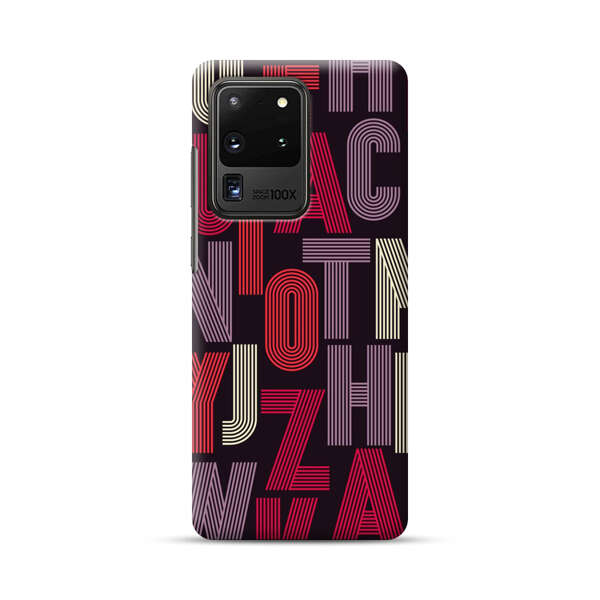 Abstract Letters Pattern Samsung Galaxy S20 Ultra 5G Hard Case