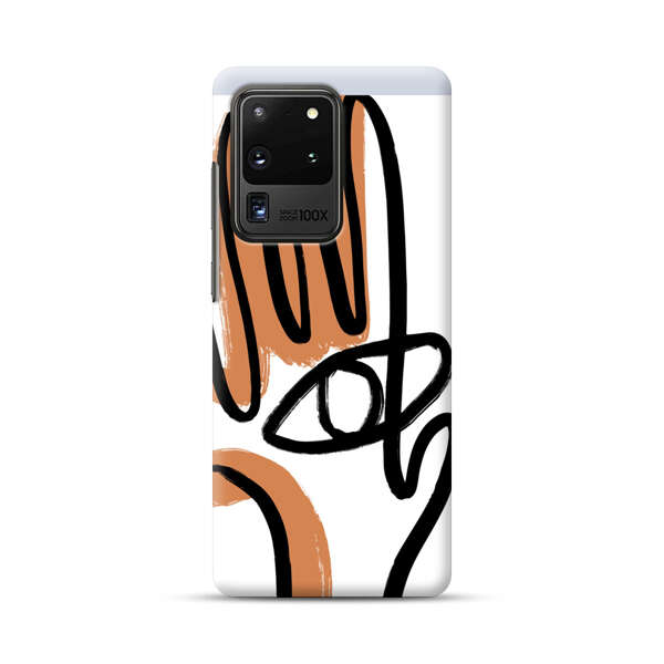 Abstract Minimalist Hand with Eye Samsung Galaxy S20 Ultra 5G Hard Case