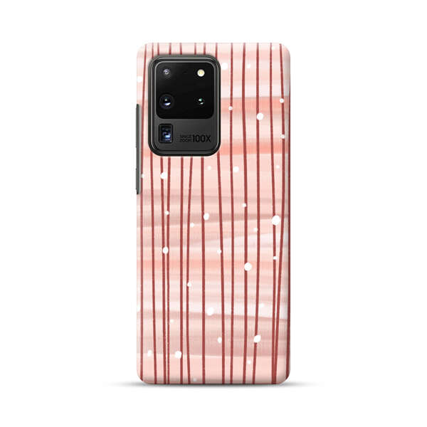 Abstract Vertical Lines Pink Pattern Samsung Galaxy S20 Ultra 5G Hard Case