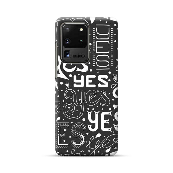 Bold Playful Typography Yes Pattern Samsung Galaxy S20 Ultra 5G Hard Case