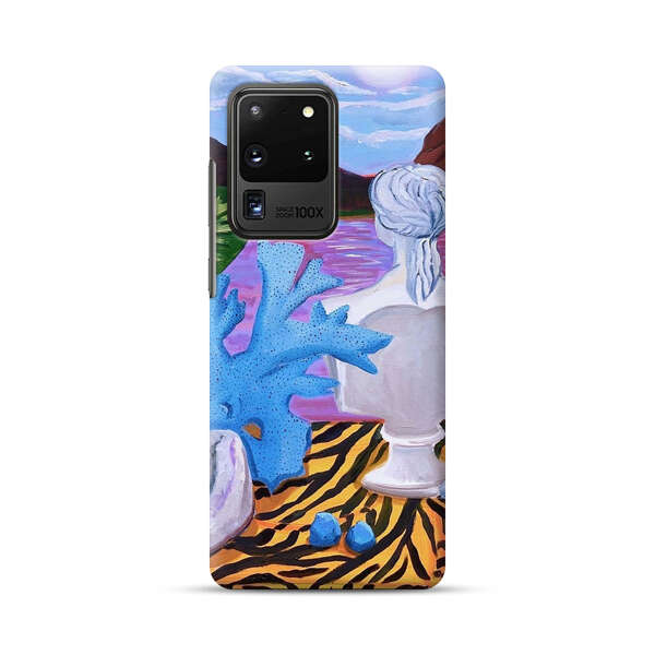 Classical Statues and Tropical Plants by the Ocean Samsung Galaxy S20 Ultra 5G Hard Case
