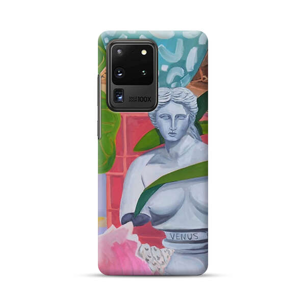 Classical Venus Bust with Green Leaves and Vibrant Vases Samsung Galaxy S20 Ultra 5G Hard Case