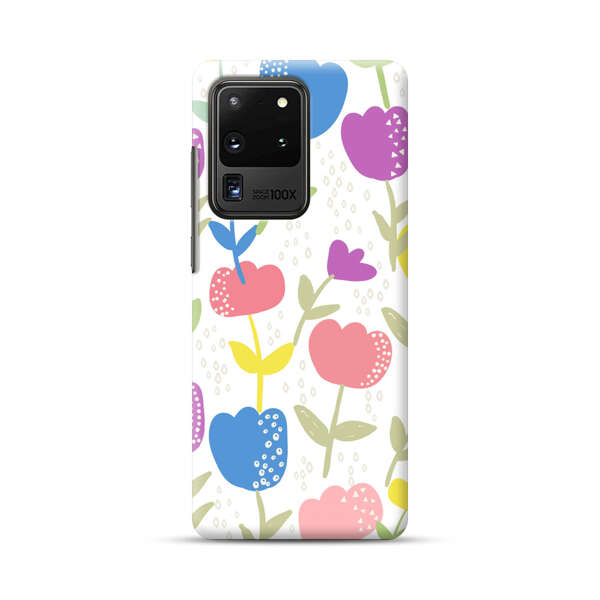 Colorful Tulip Floral Pattern Samsung Galaxy S20 Ultra 5G Hard Case