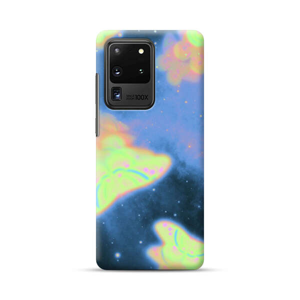 Dreamy Glowing Cosmic Butterflies Samsung Galaxy S20 Ultra 5G Hard Case