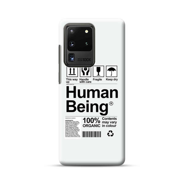 Human Being Fragile Label Design Samsung Galaxy S20 Ultra 5G Hard Case