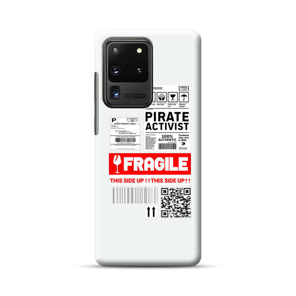 Pirate Activist Fragile Shipping Label Samsung Galaxy S20 Ultra 5G Hard Case