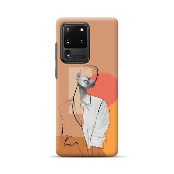 Stylish Abstract Portrait Art Samsung Galaxy S20 Ultra 5G Hard Case