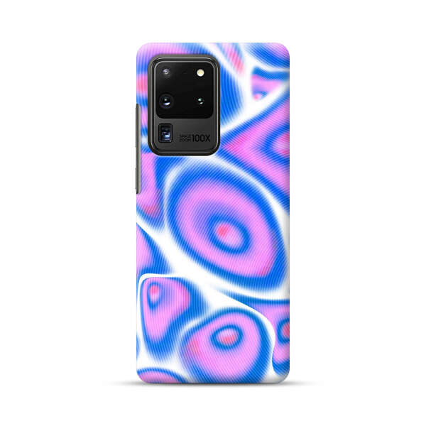 Vibrant Abstract Pink and Blue Swirl Pattern Samsung Galaxy S20 Ultra 5G Hard Case