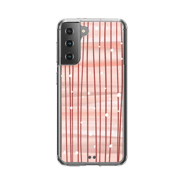 Abstract Vertical Lines Pink Pattern Samsung Galaxy S21 5G Case