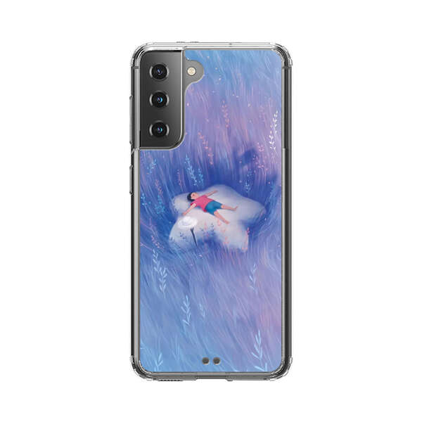 Child Relaxing in Dreamy Field Samsung Galaxy S21 5G Case