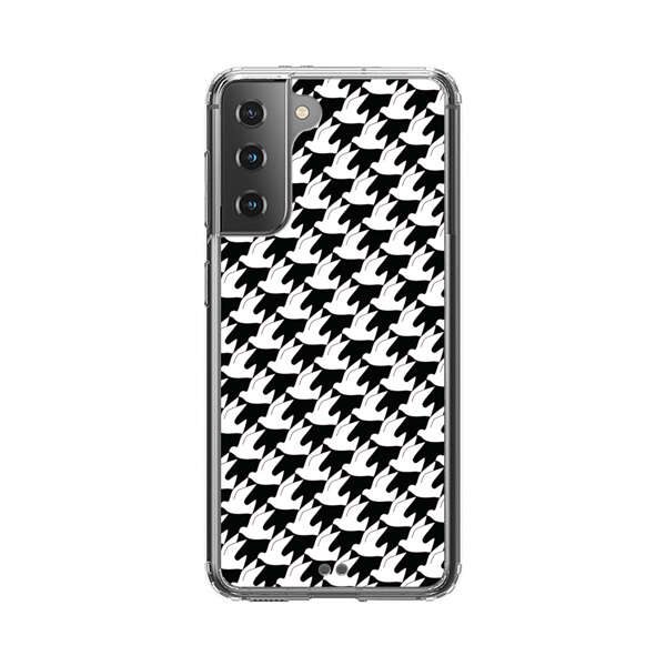 Classic Black and White Houndstooth Pattern Samsung Galaxy S21 5G Case
