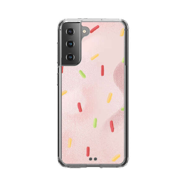 Pastel Pink Sprinkles Pattern Samsung Galaxy S21 5G Case