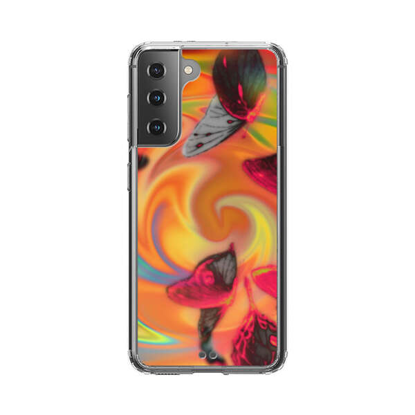 Psychedelic Butterflies Swirl Samsung Galaxy S21 5G Case