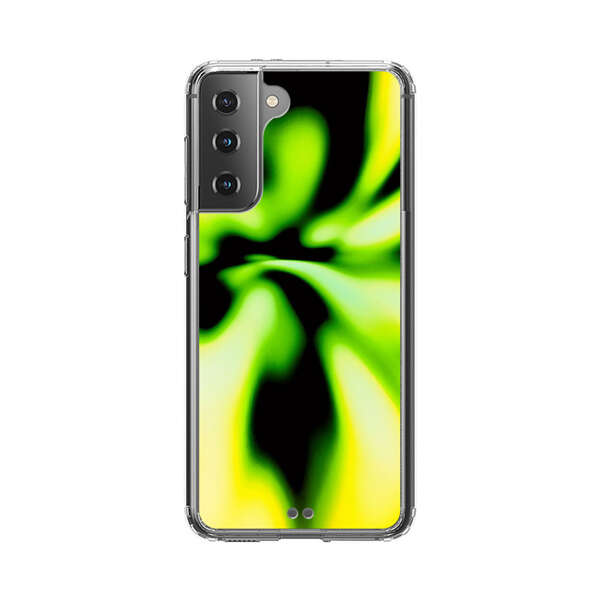 Vibrant Abstract Green and Yellow Swirl Samsung Galaxy S21 5G Case
