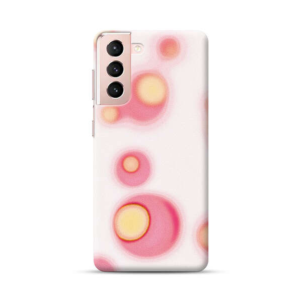 Abstract Pink and Yellow Blobs Samsung Galaxy S21 5G Hard Case