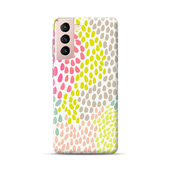 Colorful Abstract Teardrop Pattern Samsung Galaxy S21 5G Hard Case