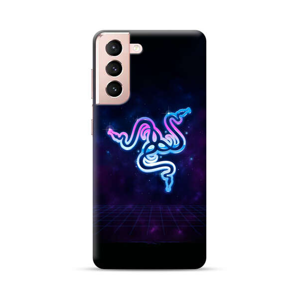 Glowing Neon Triple Snake Samsung Galaxy S21 5G Hard Case