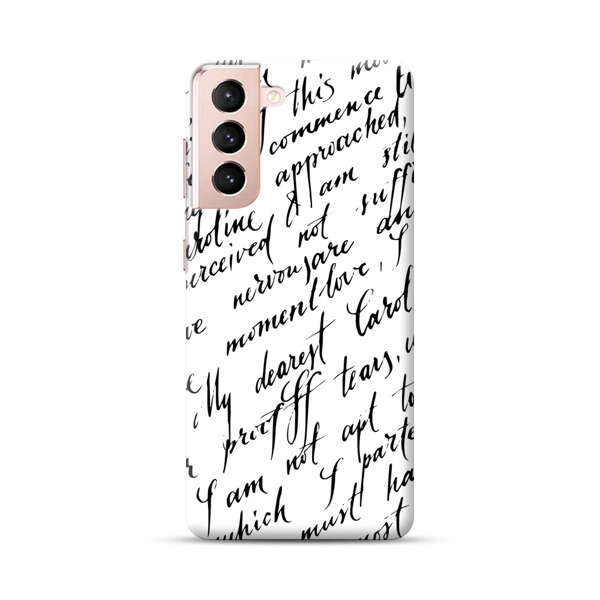Handwritten Calligraphy Samsung Galaxy S21 5G Hard Case