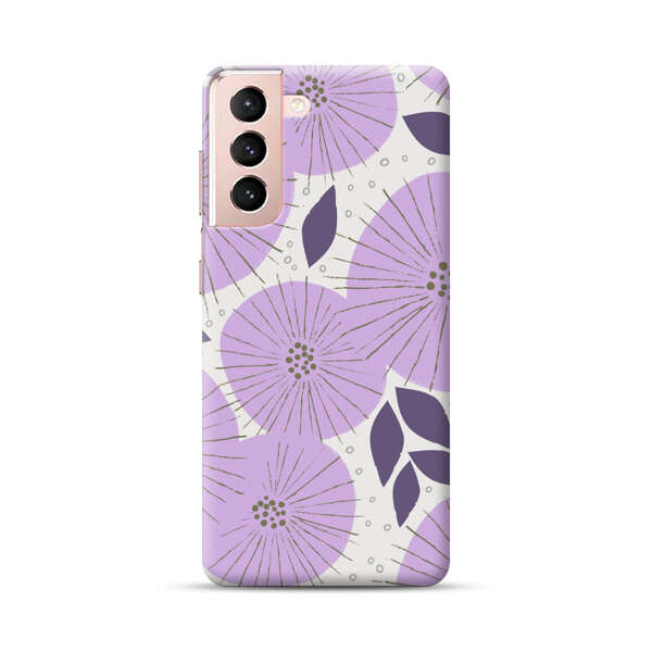Lavender Flower Pattern Samsung Galaxy S21 5G Hard Case