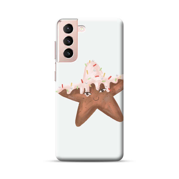 Smiling Gingerbread Star Cookie Samsung Galaxy S21 5G Hard Case