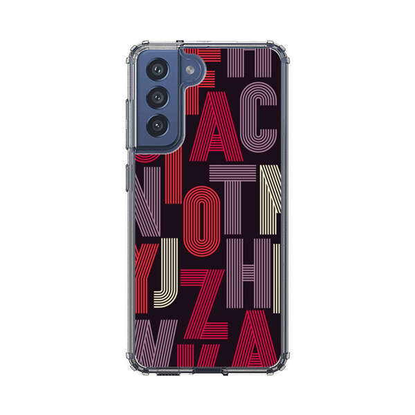 Abstract Letters Pattern Samsung Galaxy S21 FE 5G Case