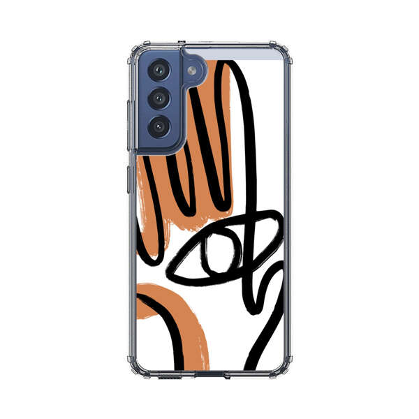Abstract Minimalist Hand with Eye Samsung Galaxy S21 FE 5G Case
