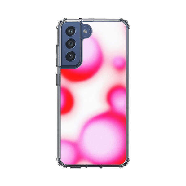 Abstract Pink and Red Blurry Circles Samsung Galaxy S21 FE 5G Case