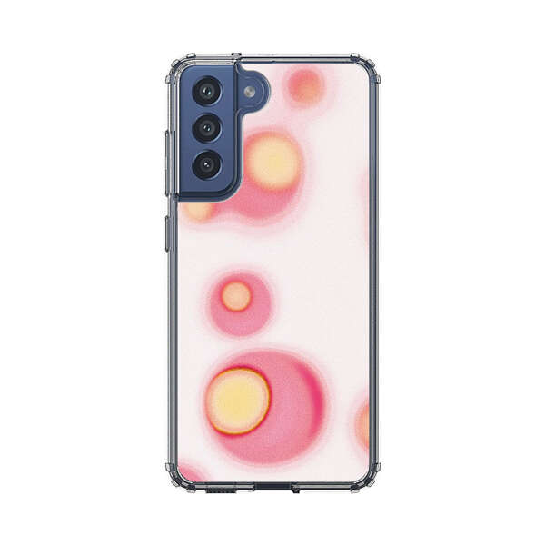 Abstract Pink and Yellow Blobs Samsung Galaxy S21 FE 5G Case