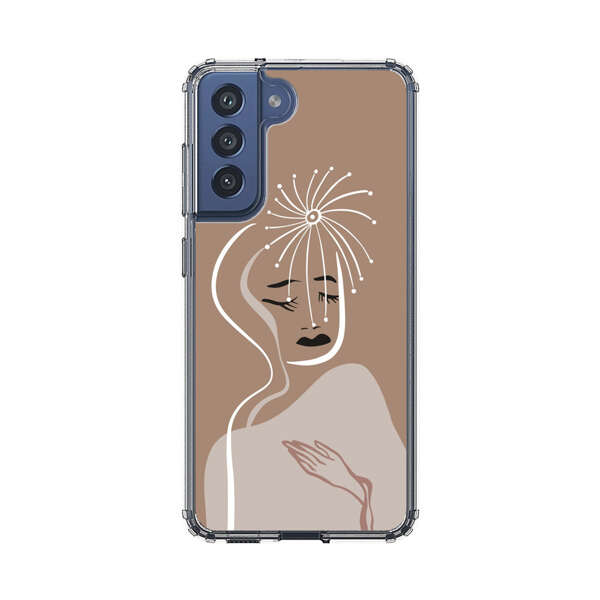 Artistic Abstract Portrait with Serene Face Samsung Galaxy S21 FE 5G Case