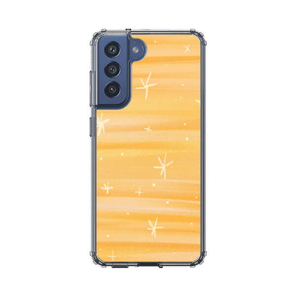 Bright Orange Star Pattern Samsung Galaxy S21 FE 5G Case