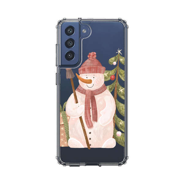 Charming Winter Snowman Illustration Samsung Galaxy S21 FE 5G Case